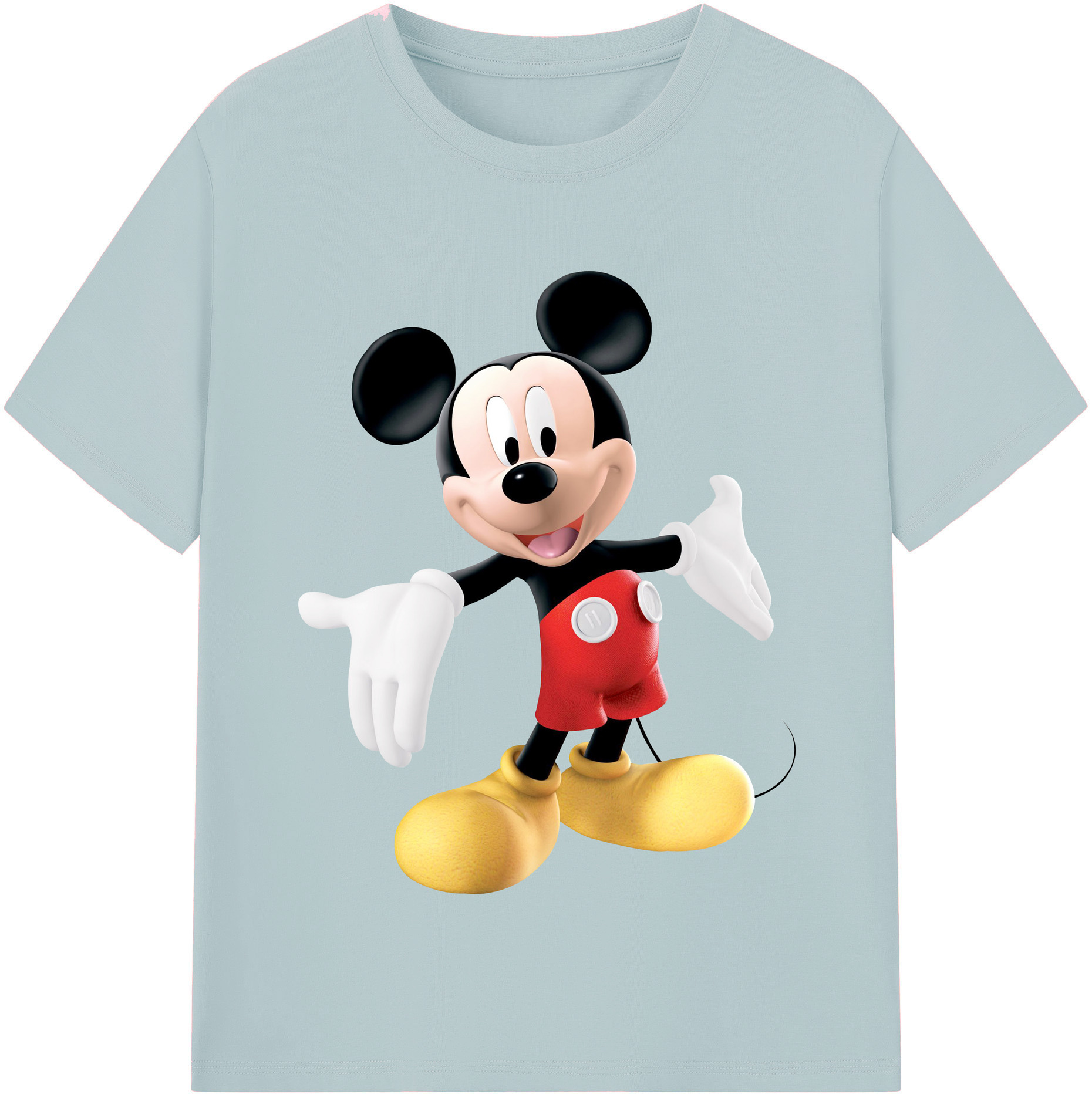 （画像用） ミッキーマウス Mickey Mouse 綿100％半袖Tシャツ（フロントプリント）